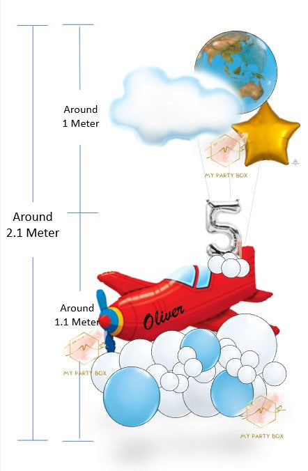 Airplane Balloon Bouquet measurements