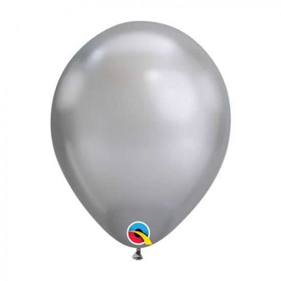 Qualatex Chrome Silver Regular Size Latex Balloon
