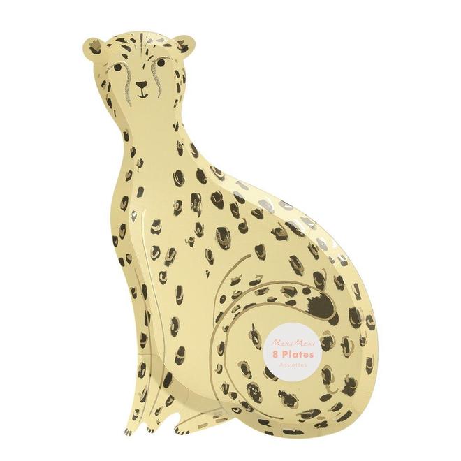 MeriMeri Safari Cheetah Plates (PK8)