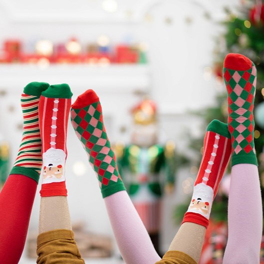 Christmas Rhombus Socks - Medium