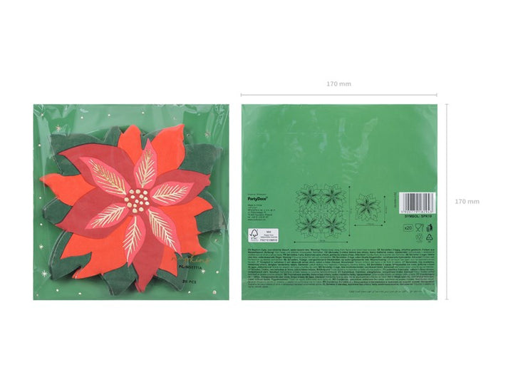 Red Star of Bethlehem Napkins  (PK20)