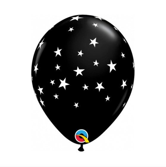Qualatex Black Contempo Star Regular Latex Balloon