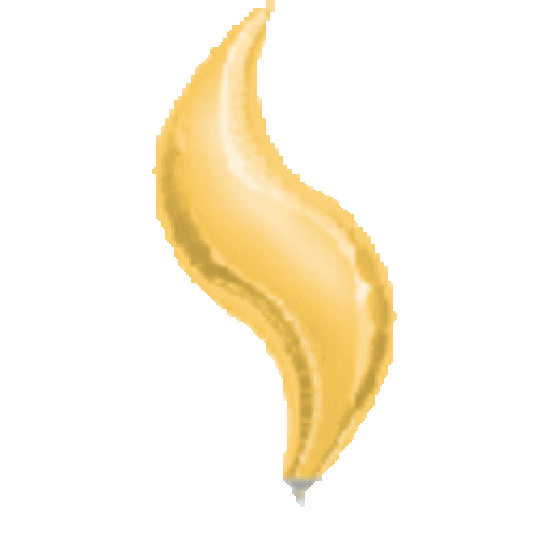 Gold Curve Shaped Mermaid Tail Foil Balloon