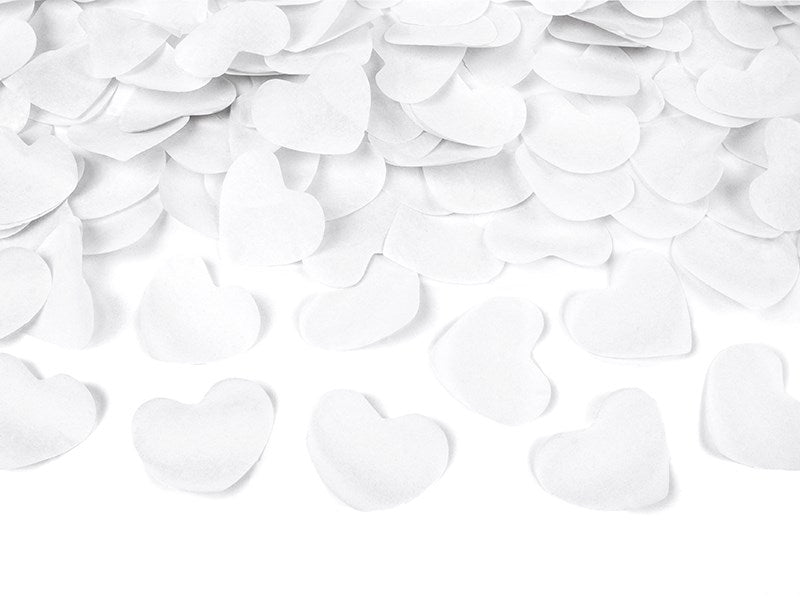 White Heart Paper Confetti Cannon