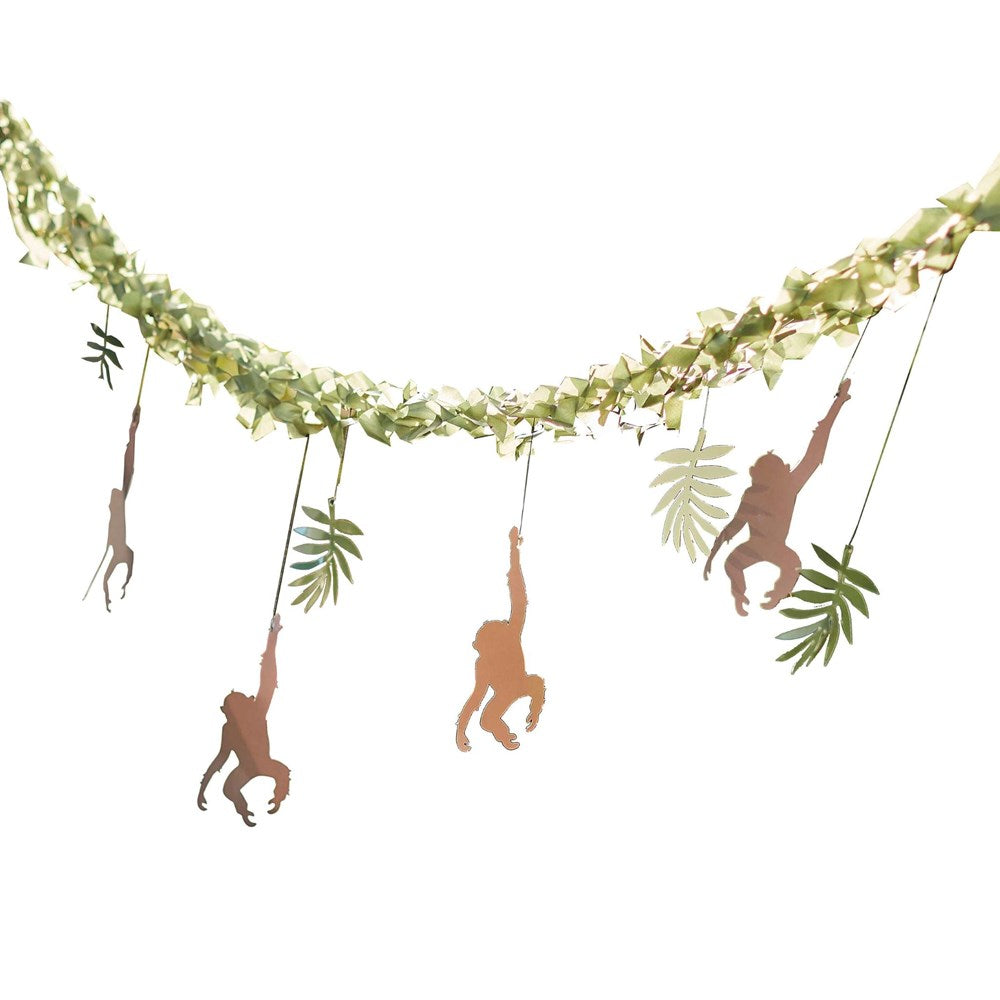Ginger Ray Wild Jungle Backdrop with Hanging Money & Leaf