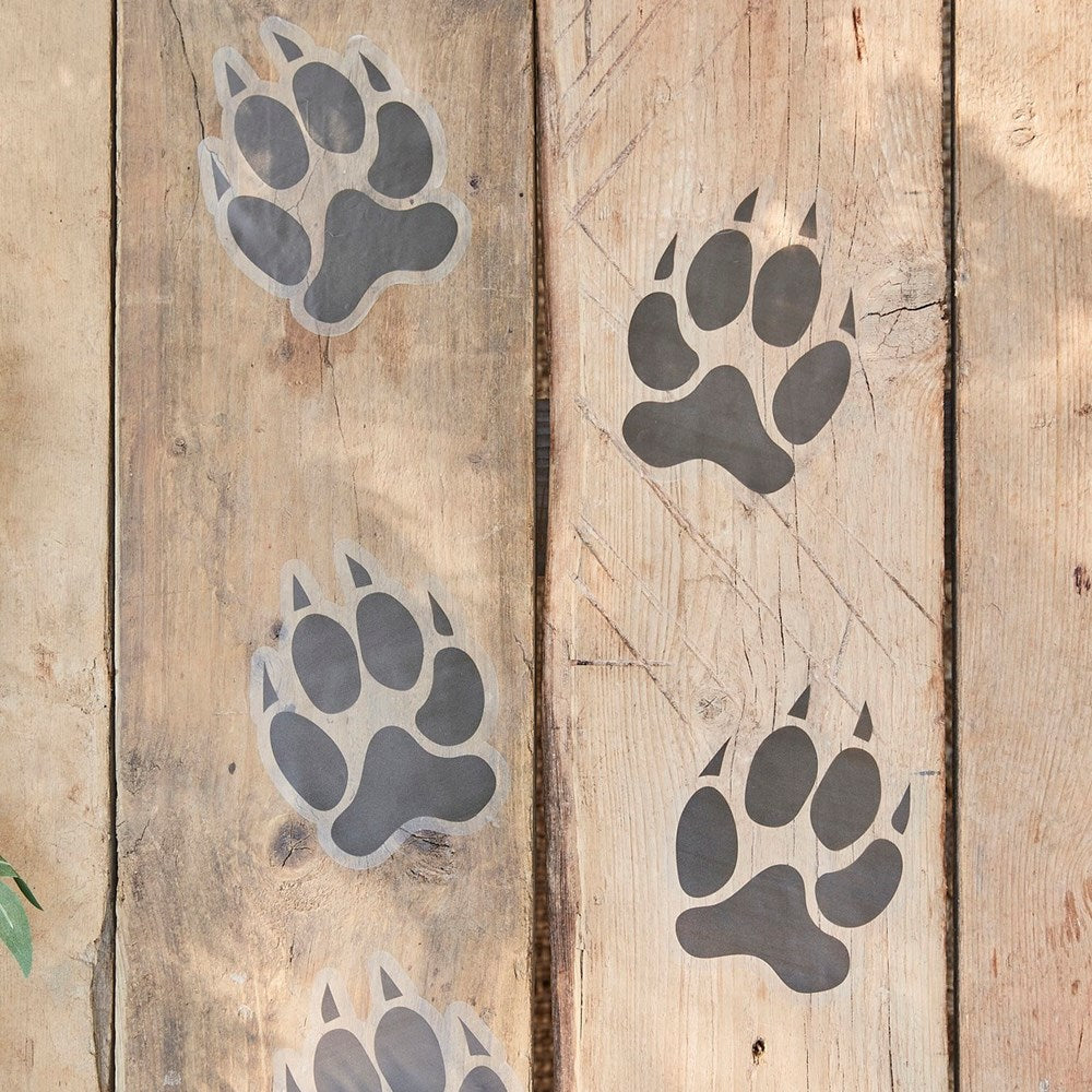 Ginger Ray Wild Jungle Animal Footprint Floor Stickers