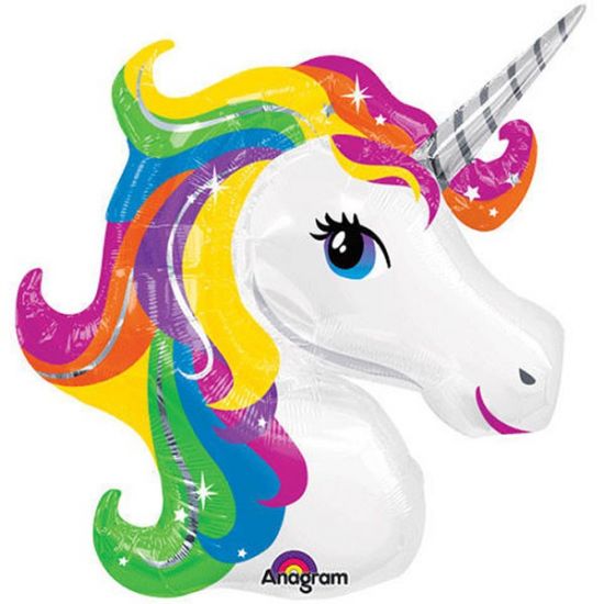 Anagram Rainbow Unicorn Head foil balloon