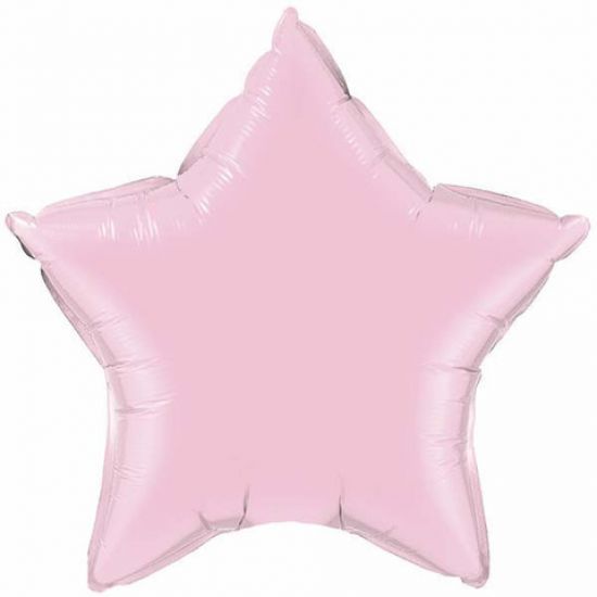 Qualatex Solid Pearl Pink Star Foil balloon (unpackaged)