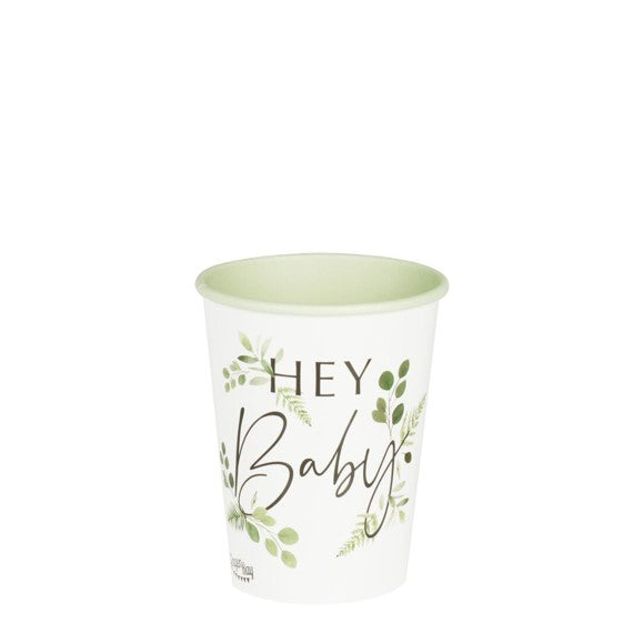 Ginger Ray Botanical hey Baby Cups