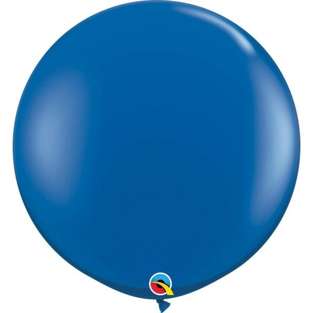 Qualatex 3ft (90cm) Jewel Sapphire Blue Super Jumbo Round Latex Balloon