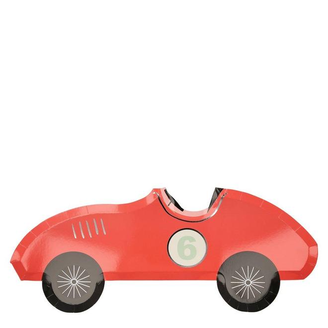 MeriMeri Race Car Plates (PK8 in 8 designs)