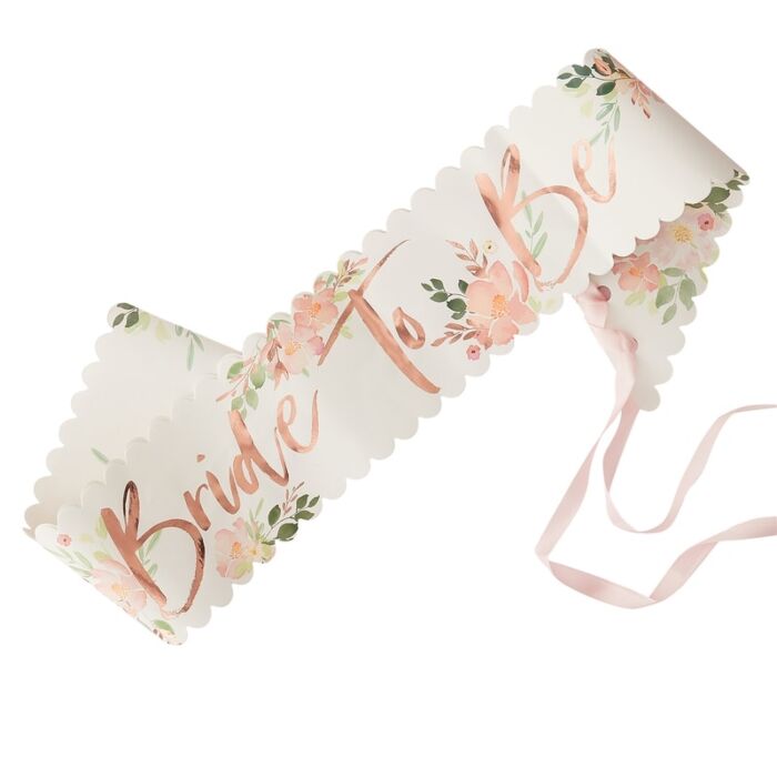 Ginger Ray Floral Hen Party Bride to Be Sash