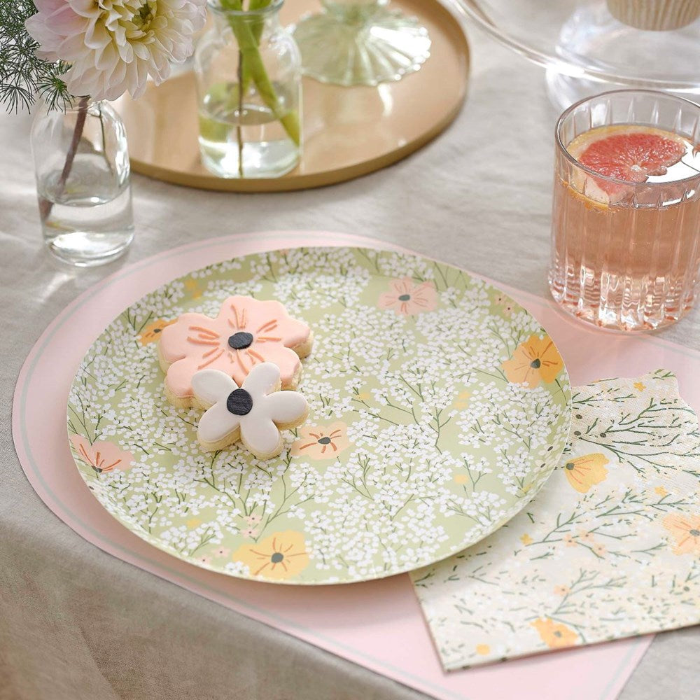 Floral Baby Shower Paper Plate (PK8)