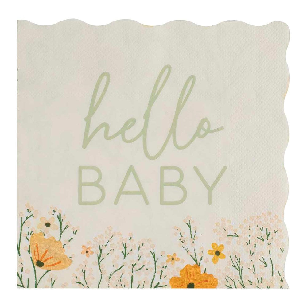 Floral Baby Shower Lunch Napkin (PK16)