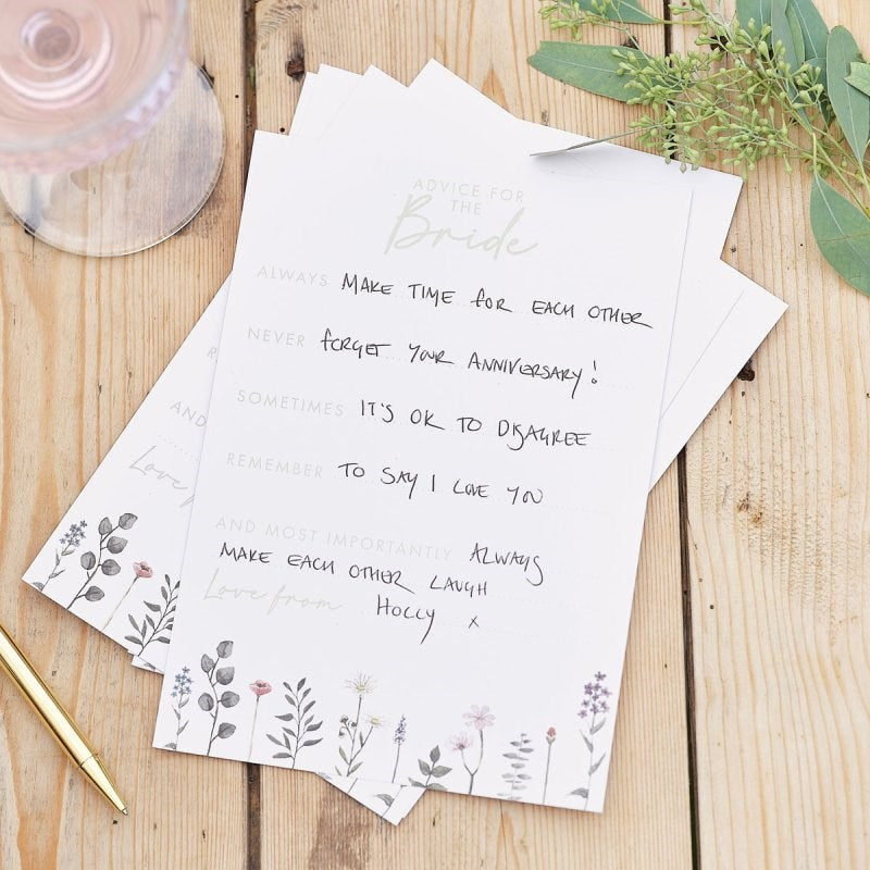 Floral Bridal Advice Cards (PC10)