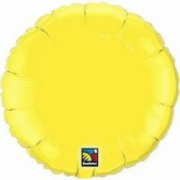 45cm Yellow Round Foil Balloon