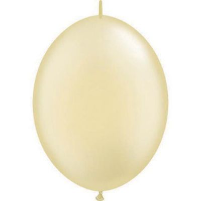 6Qualatex 6" 15cm Pearl Ivory Mini Quicklink Latex Balloon
