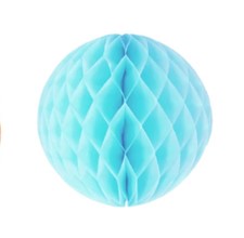 20cm Honeycomb Ball Light Blue Decoration