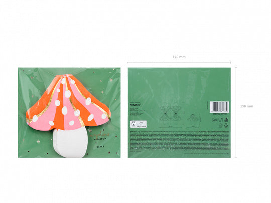 Party Decor Small Mushroom Napkins