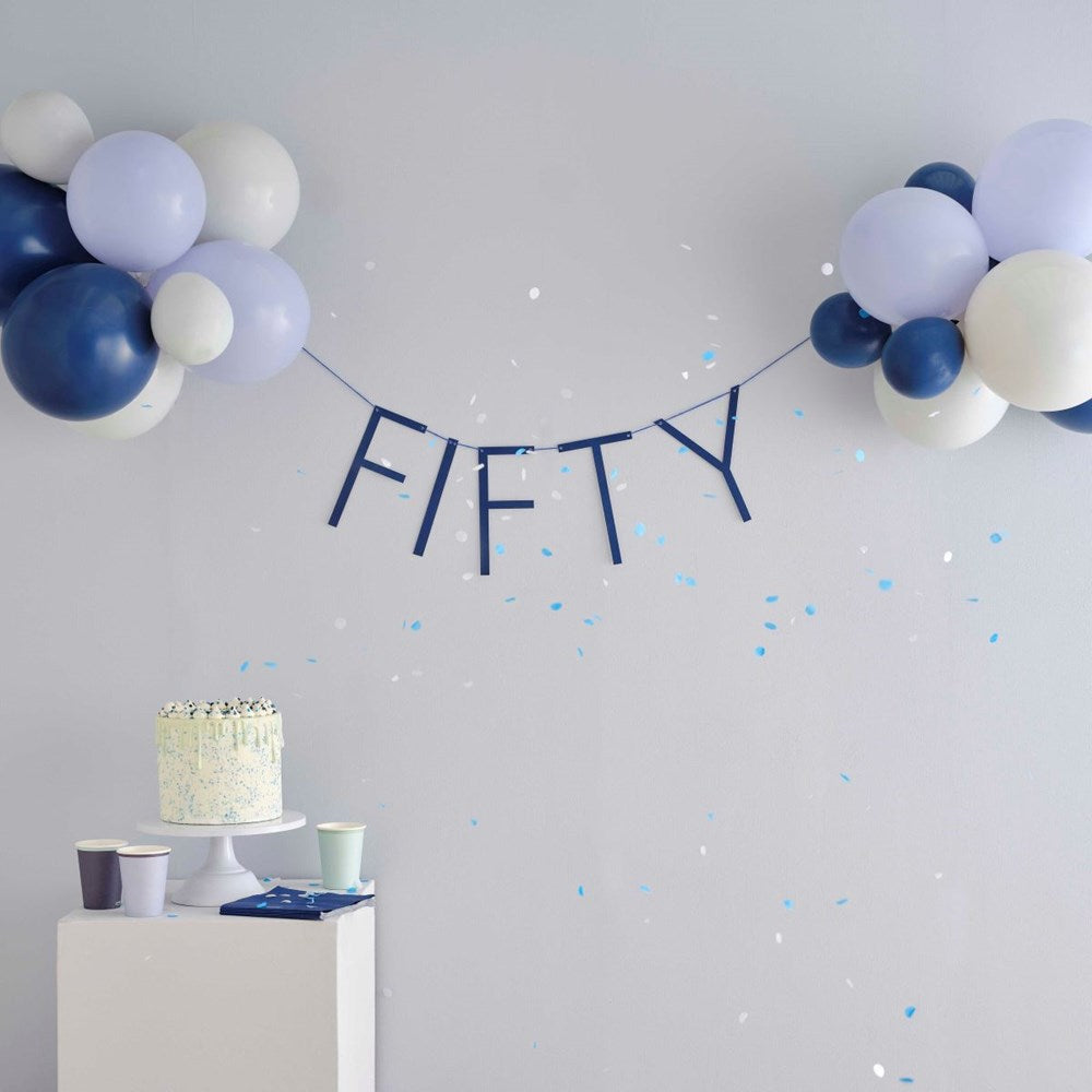 Mix it Up Navy Blue 50 Balloon Bunting