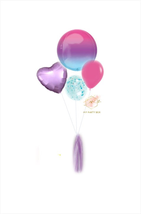 My Party Box Purple & Blue Basic Balloon Bouquet