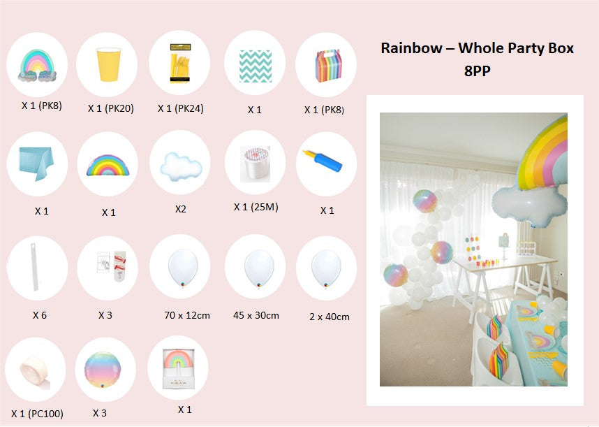 Rainbow Party Box - Whole Box 8pp