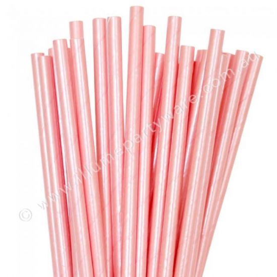 Illume Pink Paper Straws (PK25)