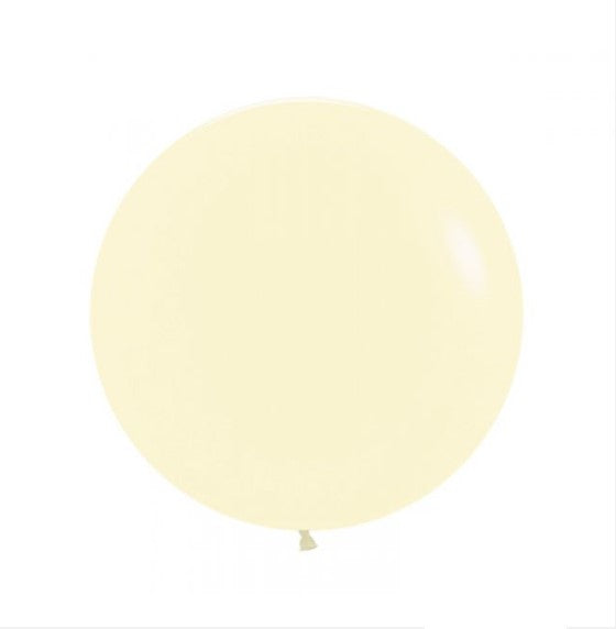 Sempertex 24" 60cm Pastel Matte Yellow Jumbo Latex Balloon