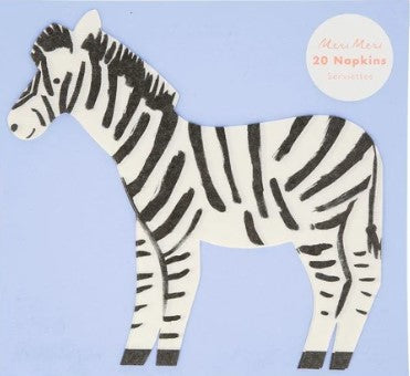MeriMeri Safari Zebra Napkins (PK20)