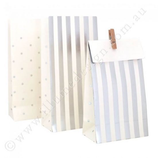 Illume Silver Stripes & Dots Treat Bags (PK10)