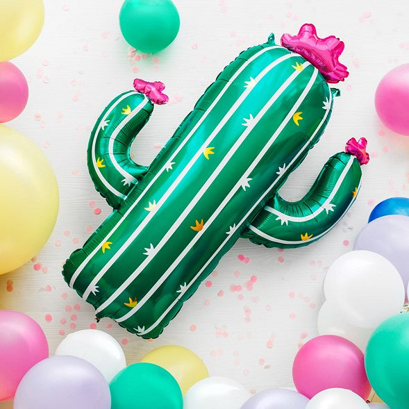 Party Decor Cactus Foil Balloon with colorful mini latex balloons
