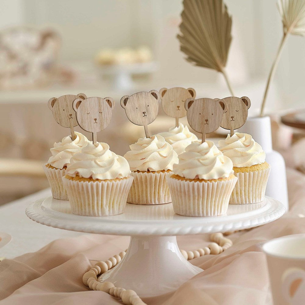 Teddy Bear Cupcake Topper (PC6)