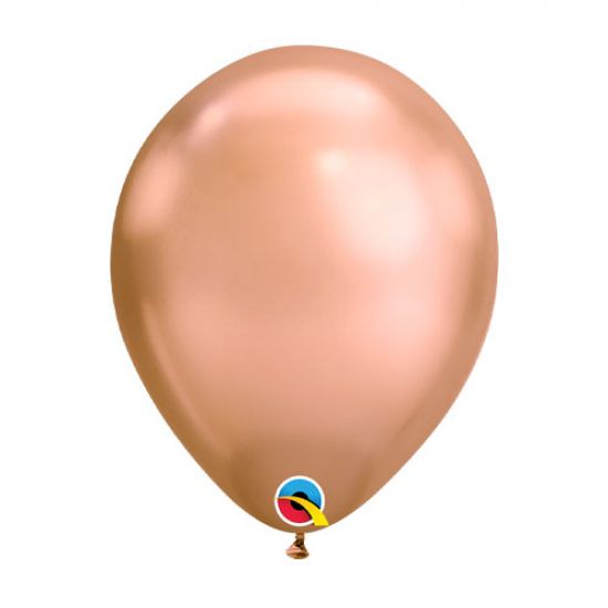 Qualatex Chrome Rose Gold Regular Latex Balloon