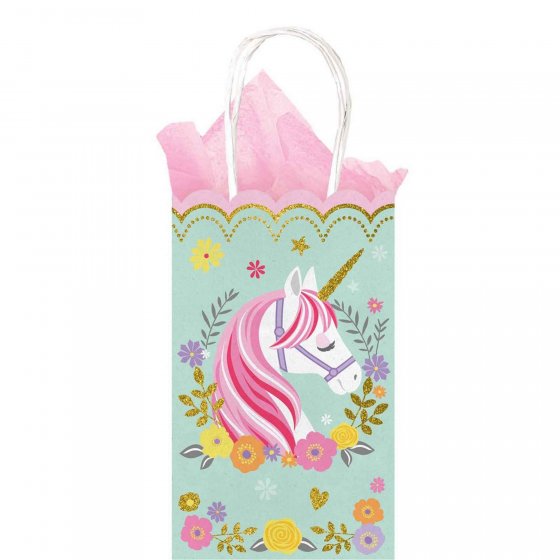 Amscan Magical Unicorn Glitter Small Treat Bag