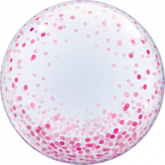 Qualatex Pink Confetti Dots Deco Bubble